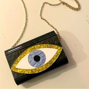 KURT GEIGER LONDON EVIL EYE CLUTCH BAG PURSE